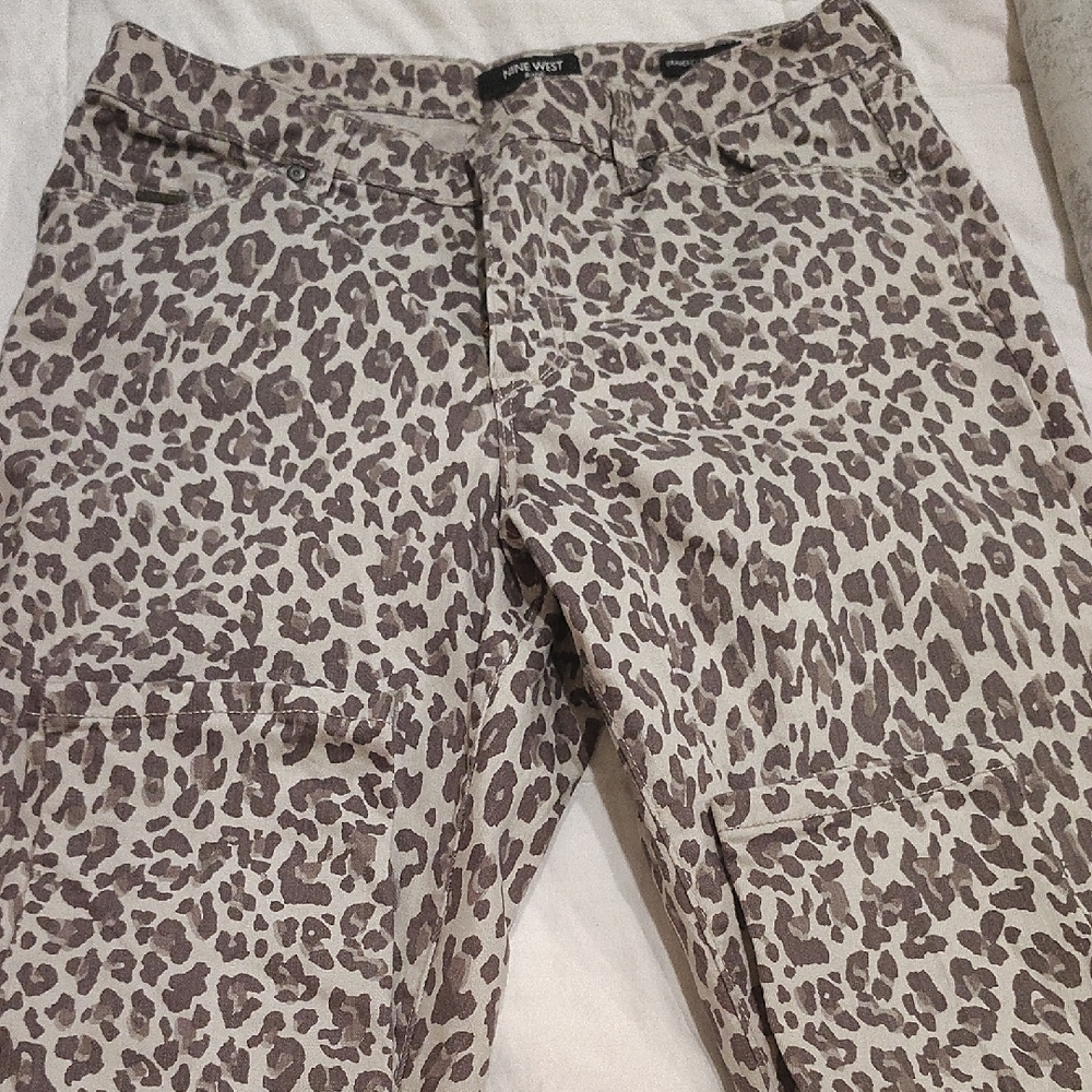 Nine West Leopard Print Skinny Jeans